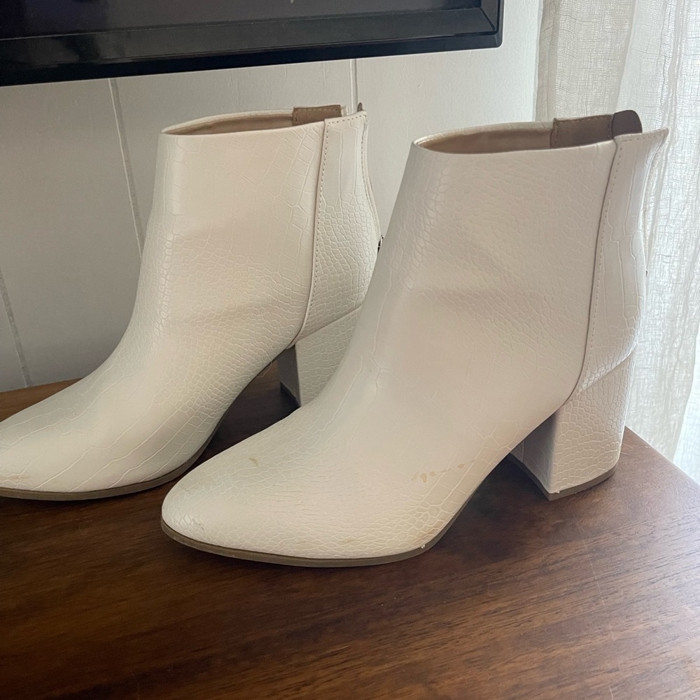 White Snakeskin Boots